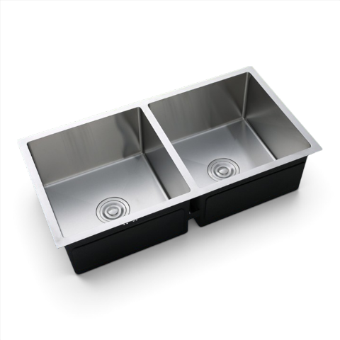 9045D 32"X18"X9" INCH HIGH QUALITY LUXURY SINK HANDMADE DOUBLE BOWL